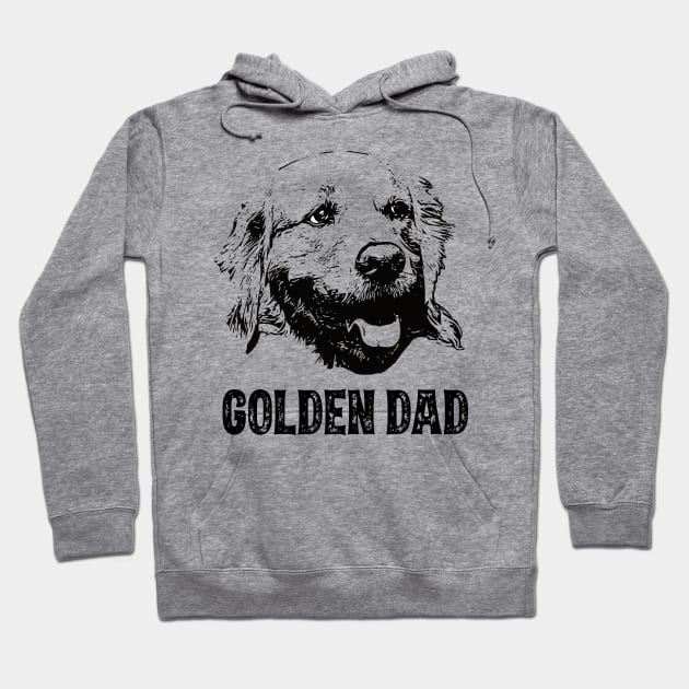 Golden Dad Golden Retriever Hoodie by DoggyStyles